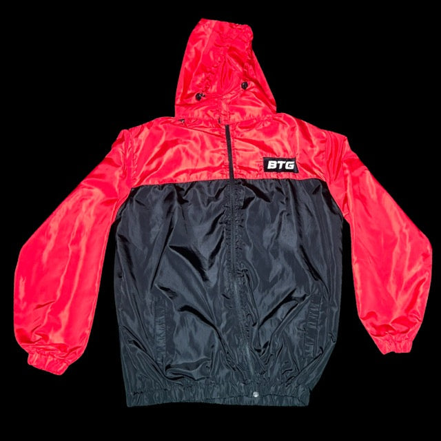 Red and Black Windbreaker Jacket