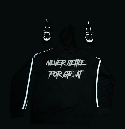 BTG Black Hoodie with Reflective Stripes