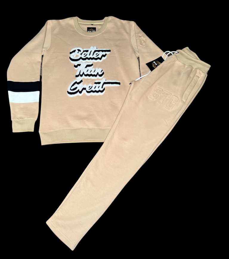 BTG Tan Crewneck and Sweatpants Set