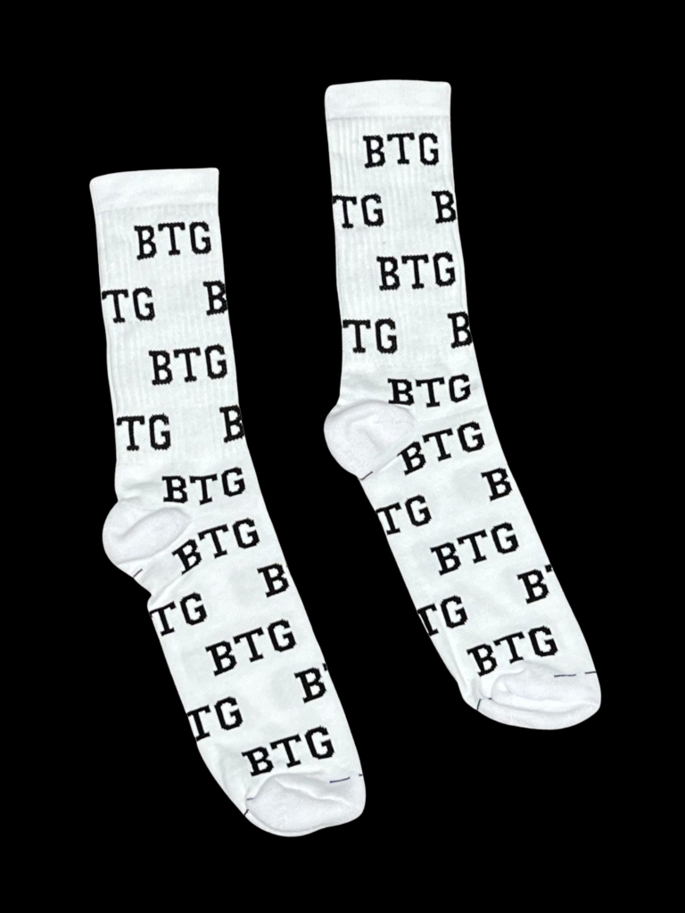 All Over BTG White Socks