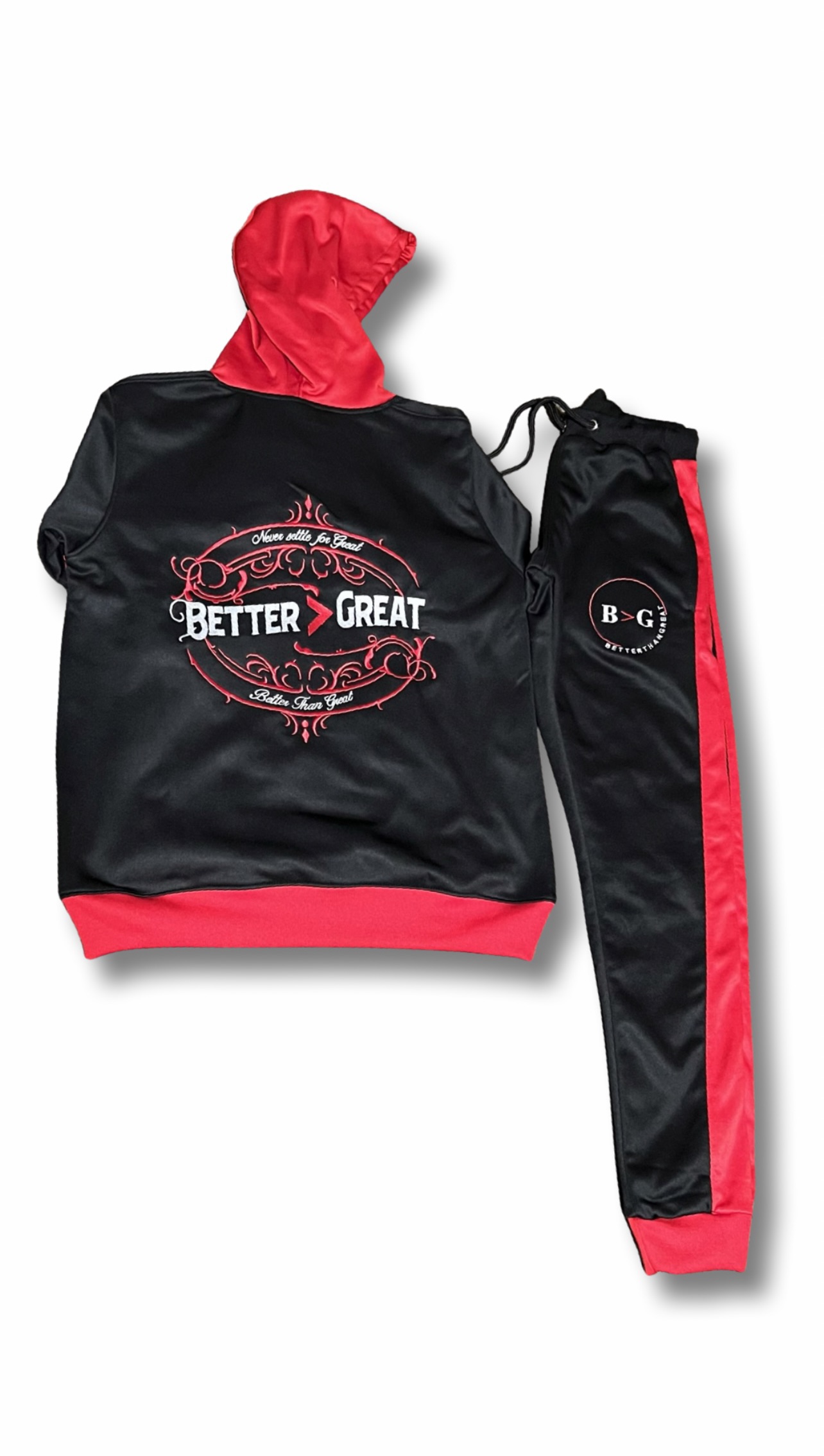 Better Than Great Black & Red Sweatsuit