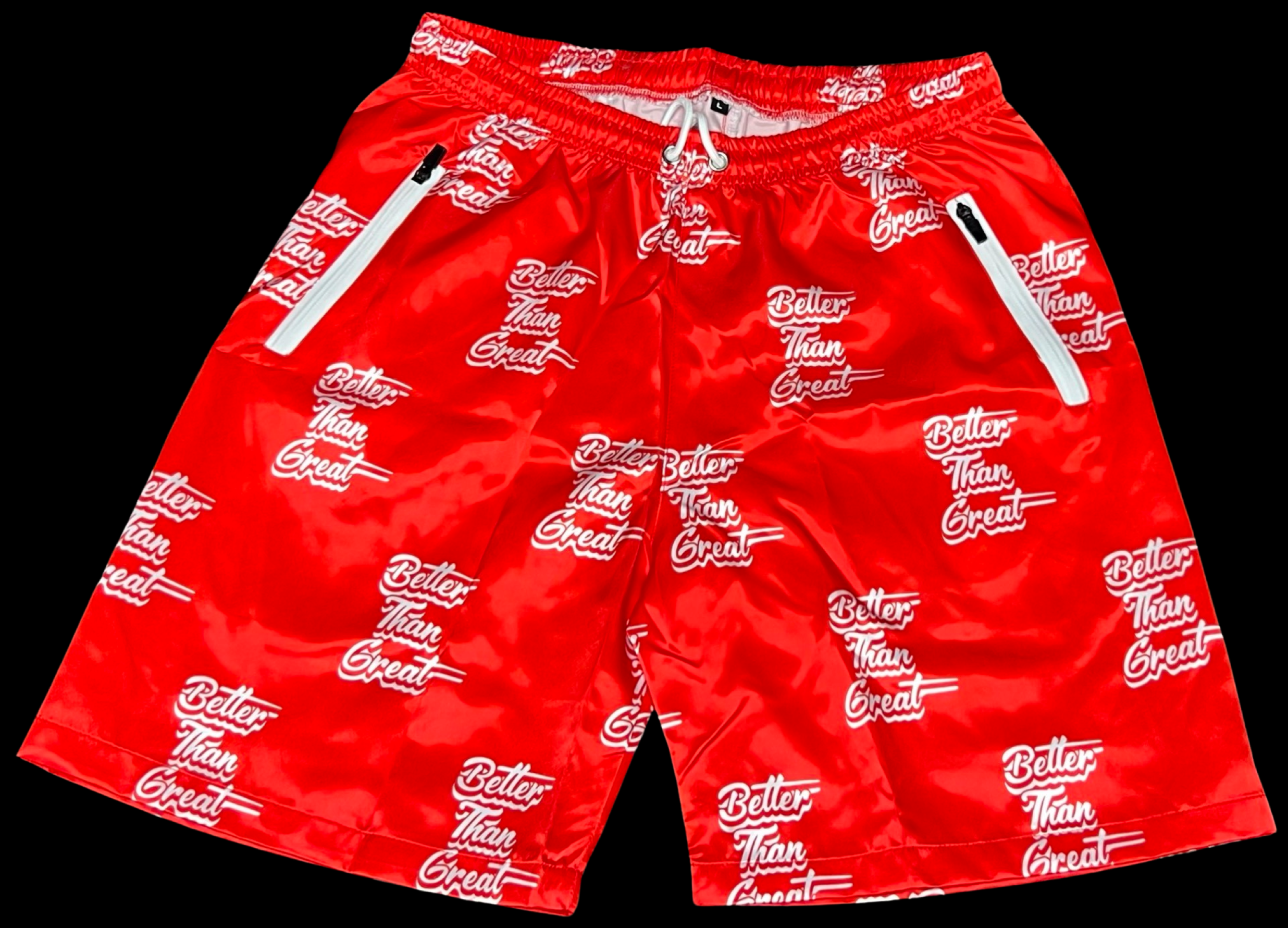 BTG Red Silky Shorts for men and women